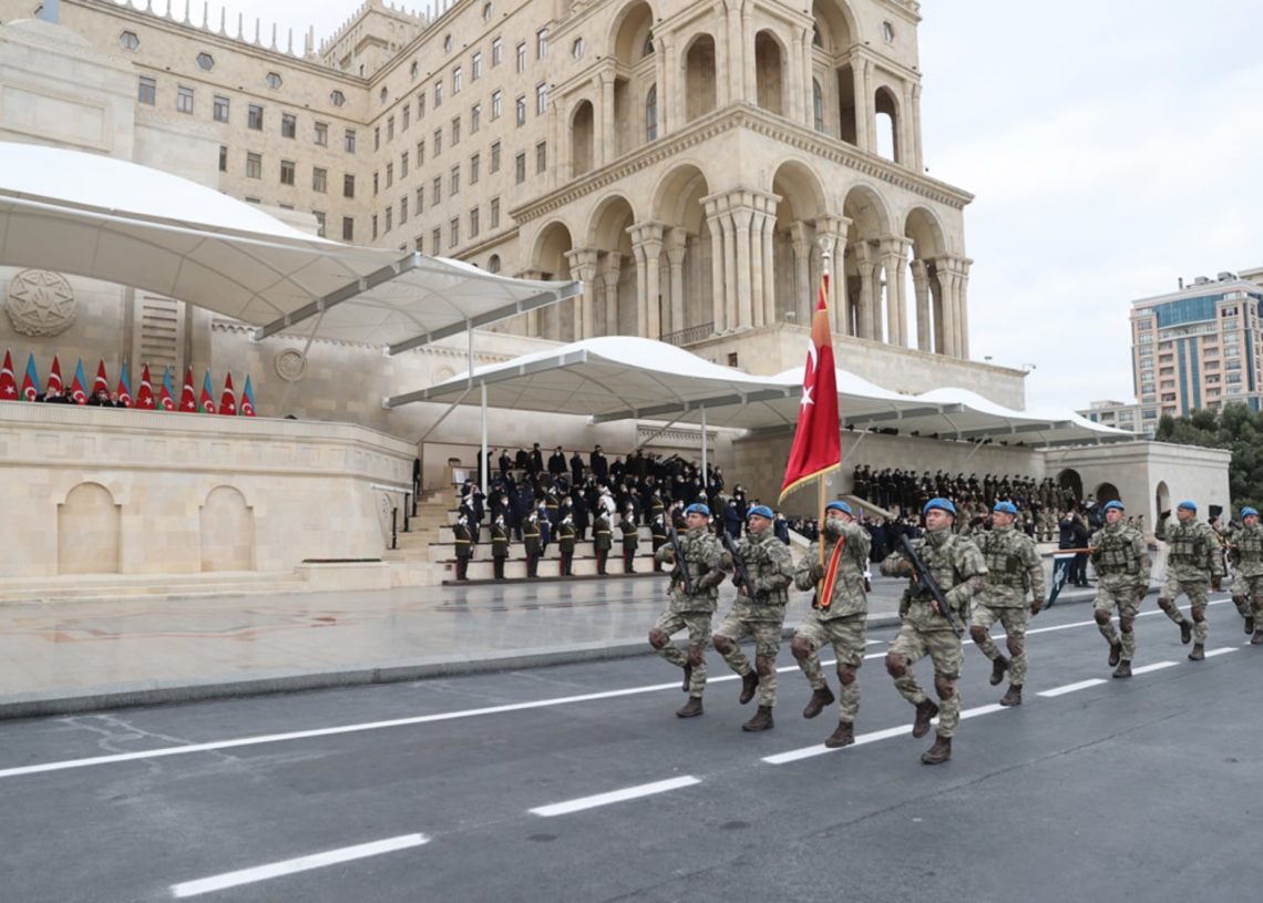 Turkey Azerbaijan Presidents hails military parade Baku 1140x815