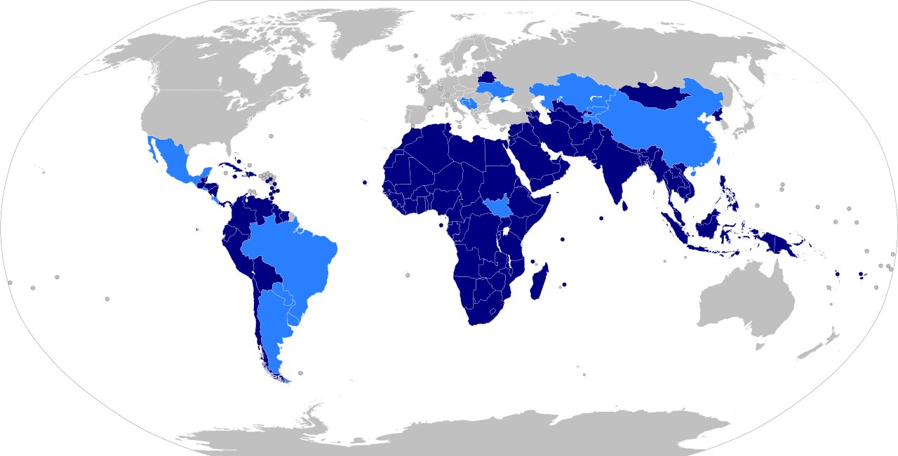 NAM Member states and observers map (1)