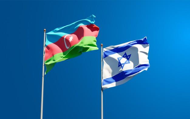 State flags israel azerbaijan together sky background 337817