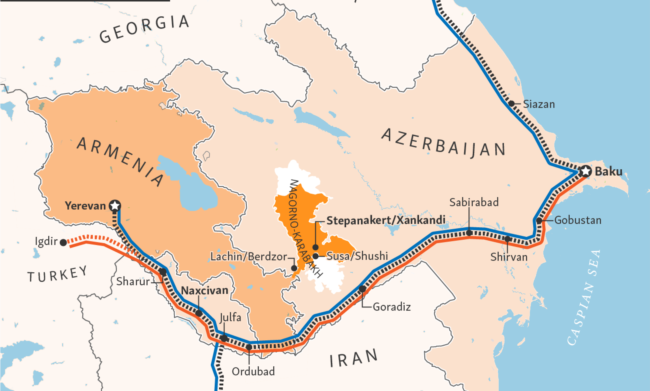Zangezur corridor map