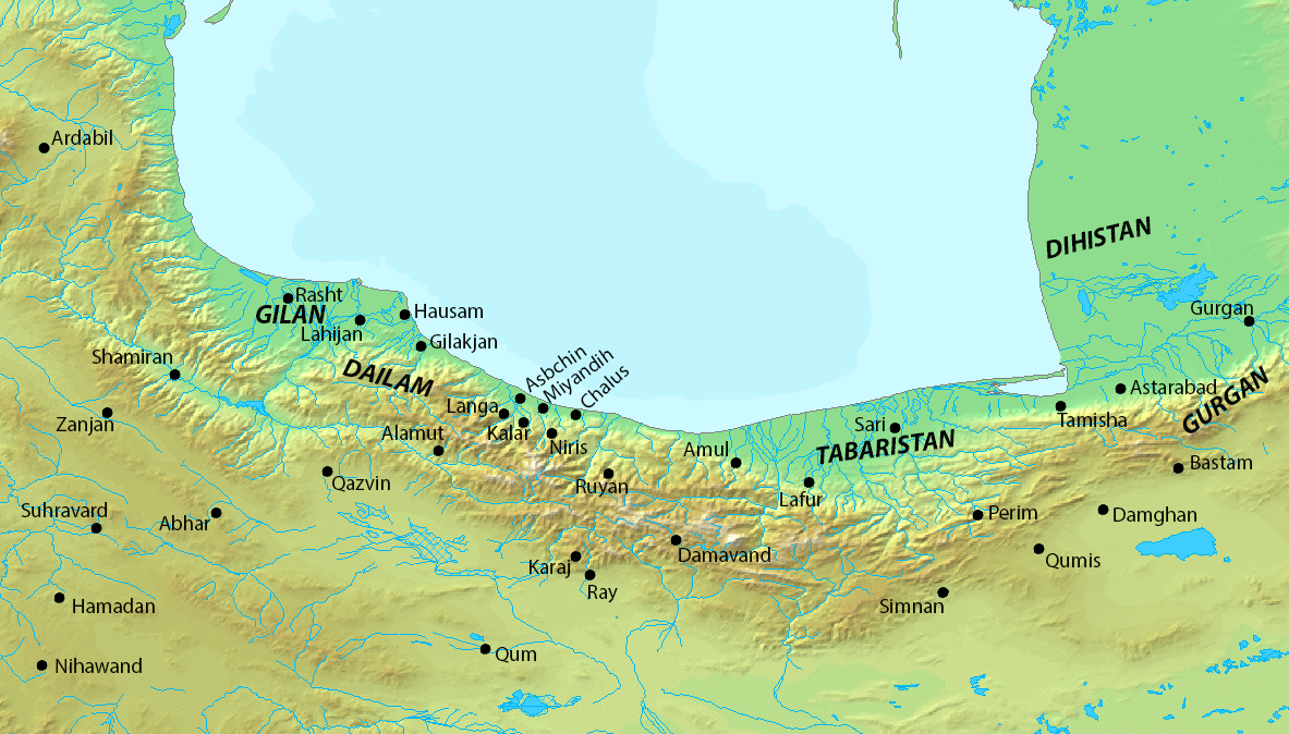 Caspian coast of Iran during the Iranian intermezzo