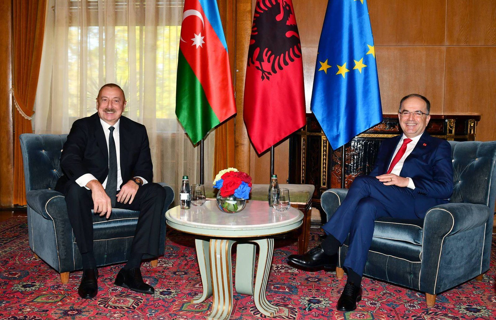 Ilham Aliyev, President of Albania Bajram Begaj held one on one meeting