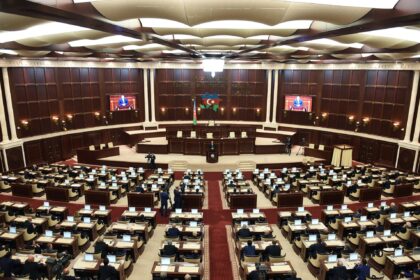 1920px Ilham Aliyev attended the first session of the Azerbaijani Parliament's fifth convocation