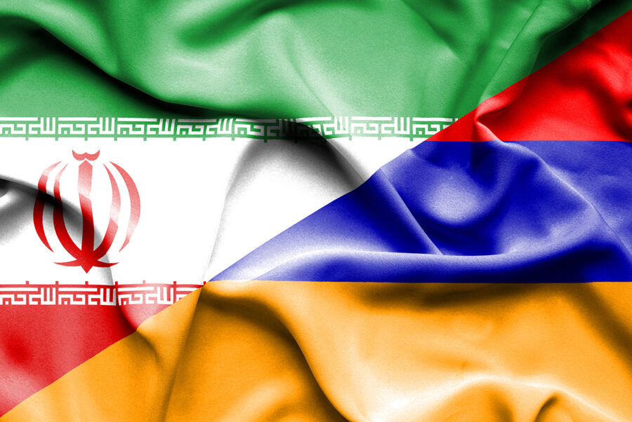 Flag armenia iran