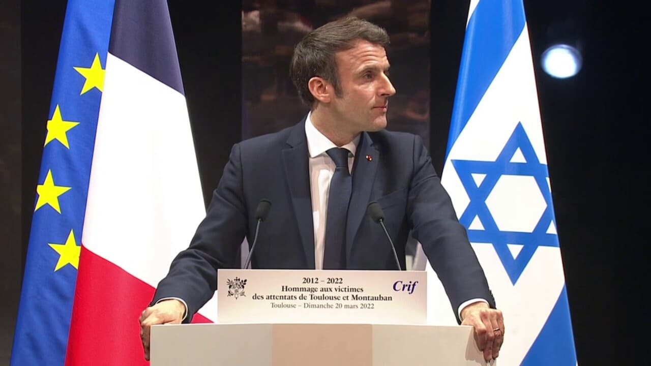 Emmanuel Macron Israel et la France sont ensemble determines a vaincre le terrorisme sous toutes ses formes