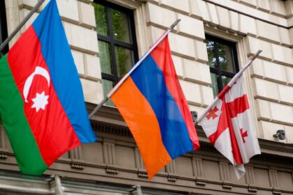 South caucasus flags