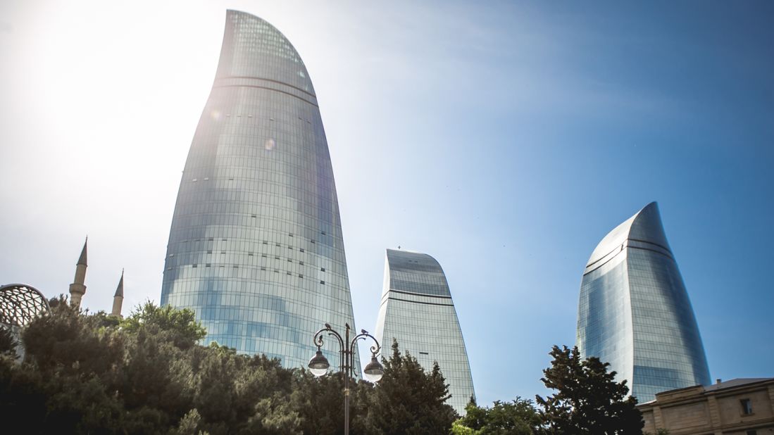 190828174421 Azerbaijan Flame Towers Daytime