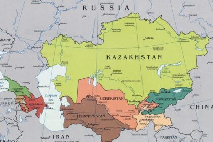 Large Political Map Of The Caucasus And Central Asia 2009