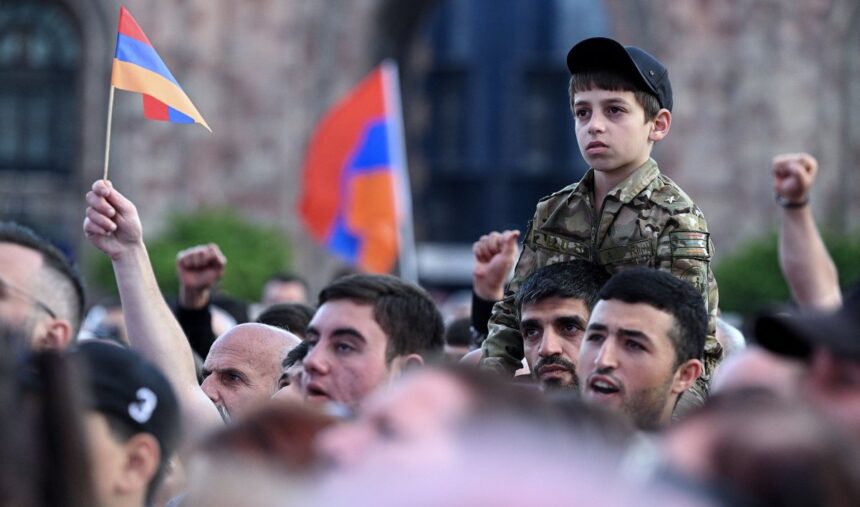 Armenian Protesters Gather Rally