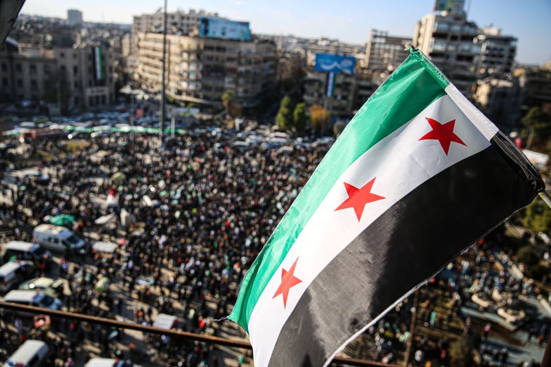December 13 2024 Aleppo Syria 13 December 2024 A Major Rally Takes Place In Aleppo On Victory F