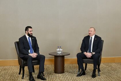 Ilham aliyev met with syrian president ahmed al sharaa 2