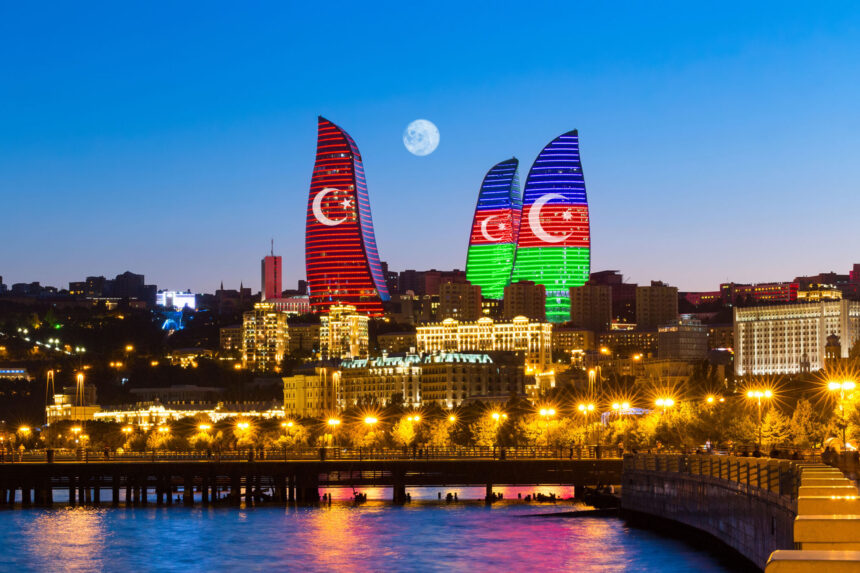 Baku,,azerbaijan, ,september,22,,2020:,flame,towers,in,the