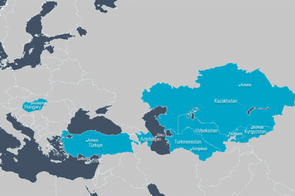 Turk devletleri map en