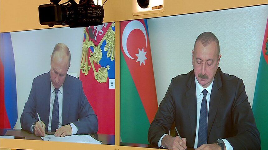 960px Ilham Aliyev, Russian President Vladimir Putin met in a videoconference format