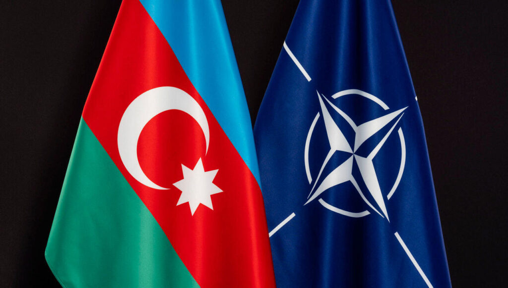 Azerbaijan nato flags