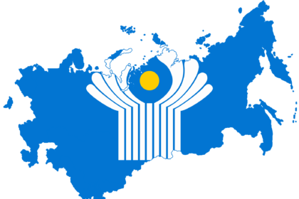 Flag map of the Commonwealth of Independent States (CIS)